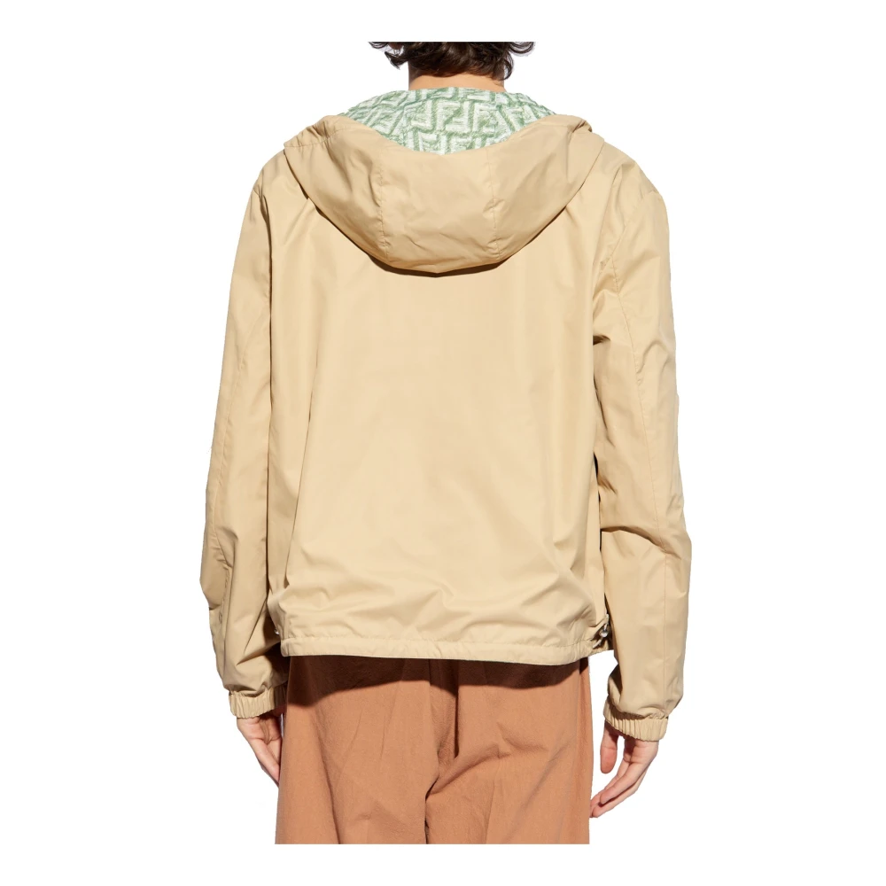 Fendi Omkeerbare Logo Jas Mannen Green Heren
