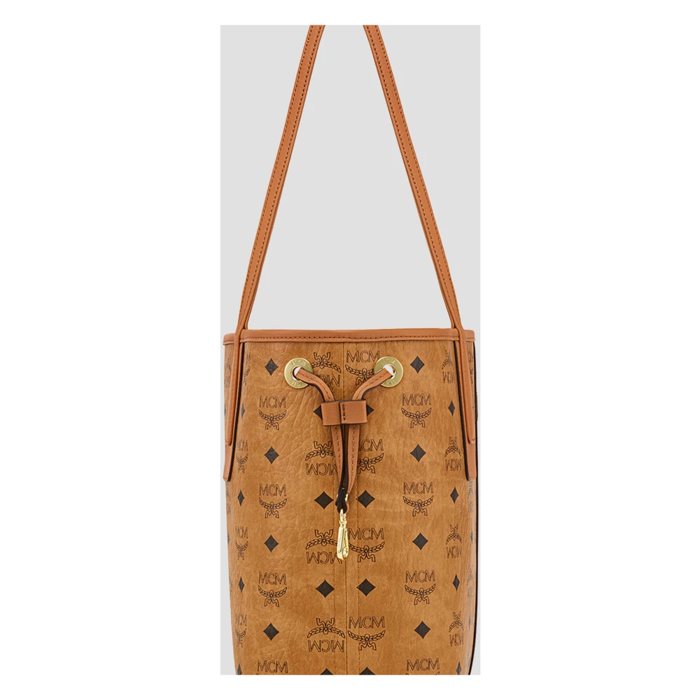 MCM Omkeerbare Liz Shopper in Visetos Brown Dames