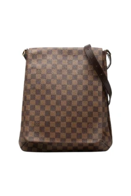 Pre-owned Musette Damier Axelremsväska