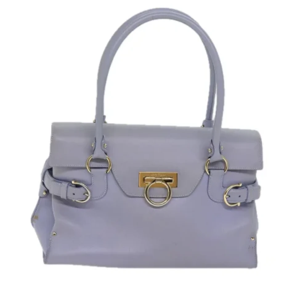 Salvatore Ferragamo Pre-owned Leather handbags Purple Dames