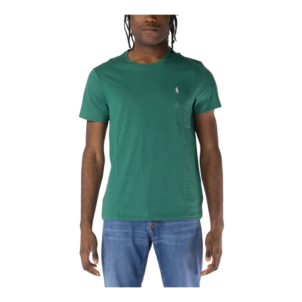 Polo Ralph Lauren Geborduurd T-shirt met korte mouwen en ronde hals Green Heren