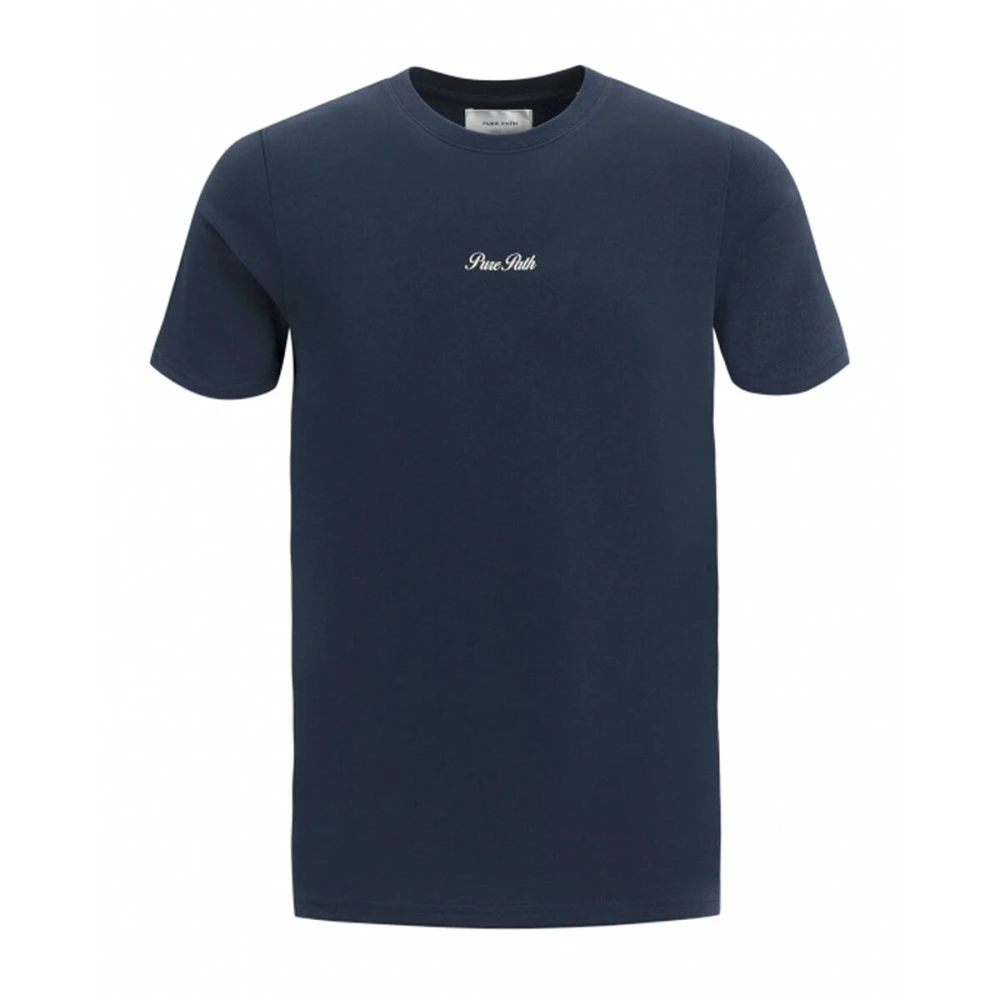 Pure Path Bedrukt T-shirt met korte mouwen Blue Heren