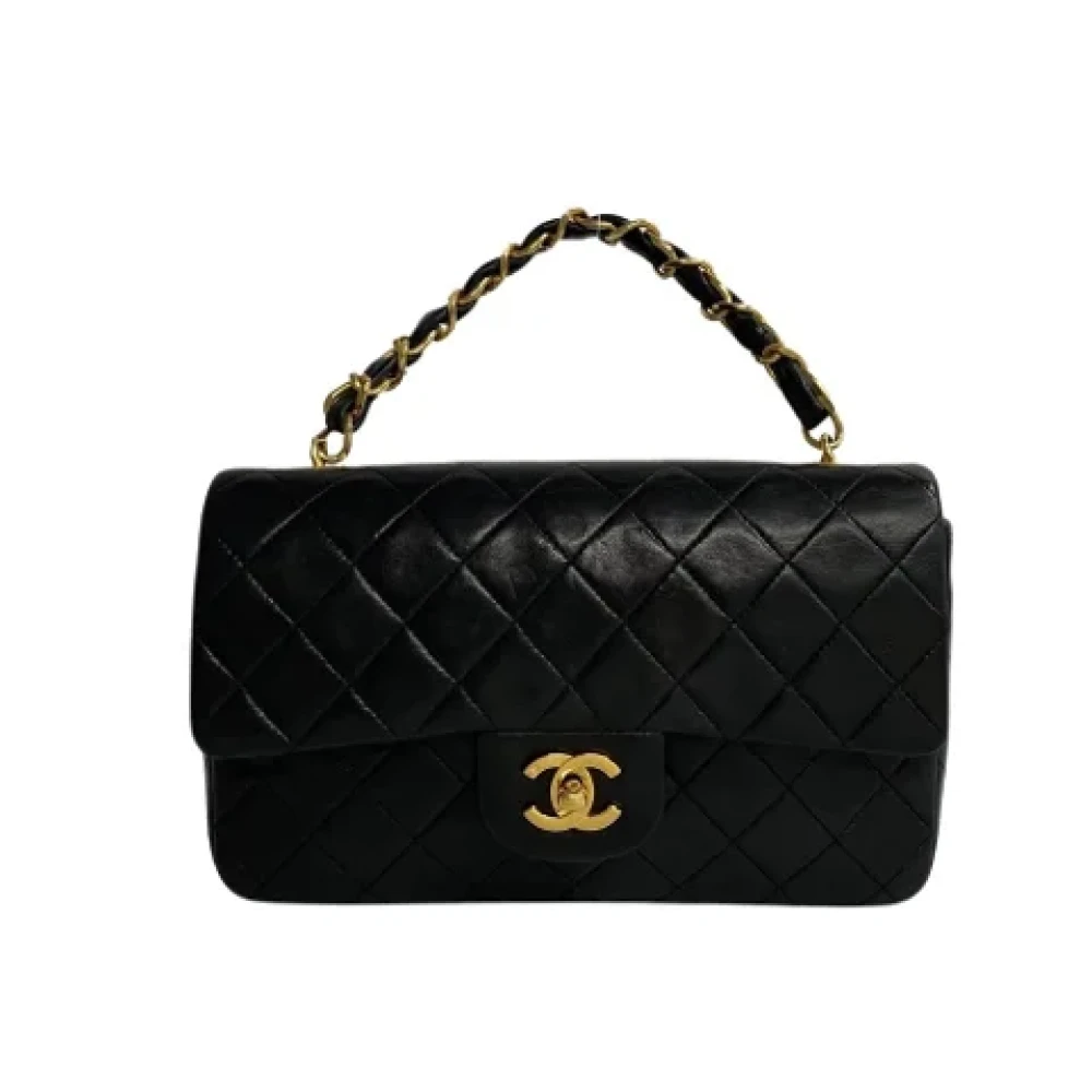 Chanel Vintage Pre-owned Leather handbags Black Dames