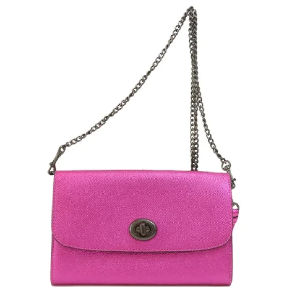 Coach Pre-owned Leather wallets Pink Dames