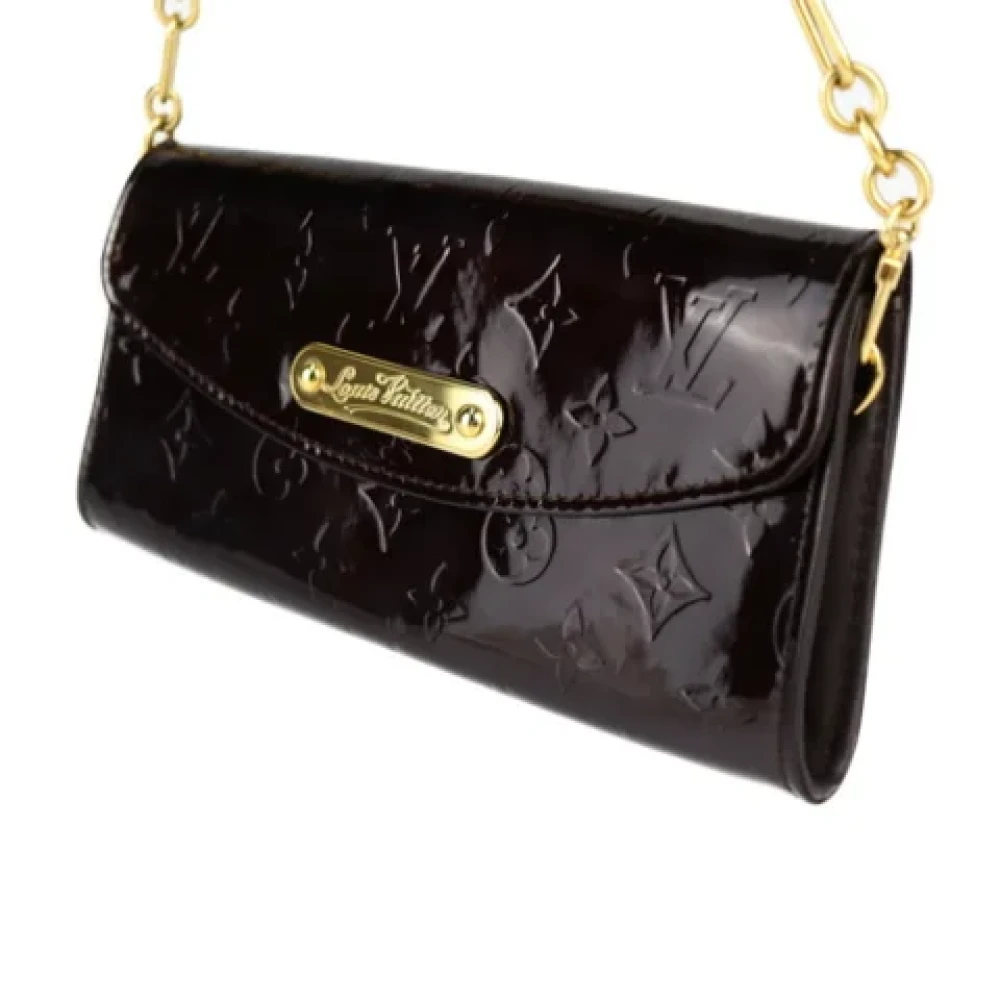 Louis Vuitton Vintage Pre-owned Leather clutches Purple Dames