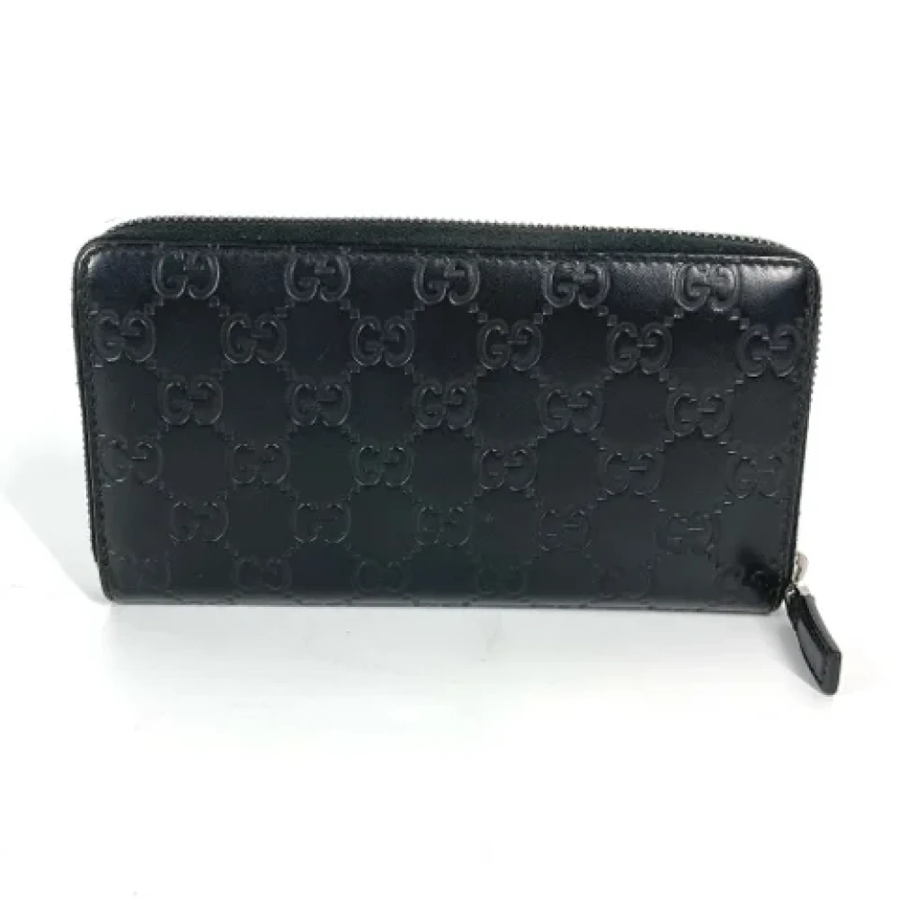 Gucci Vintage Pre-owned Leather wallets Black Dames