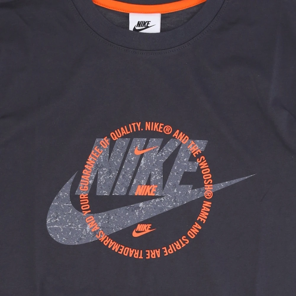 Nike T-shirt met korte mouwen en ronde hals Gray Heren