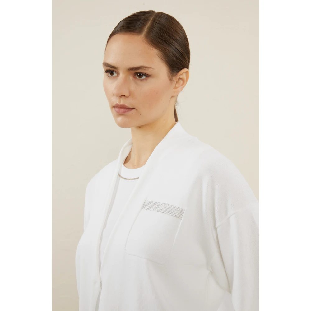 PESERICO Trui S99173F12 Stijl 9173A 00A White Dames