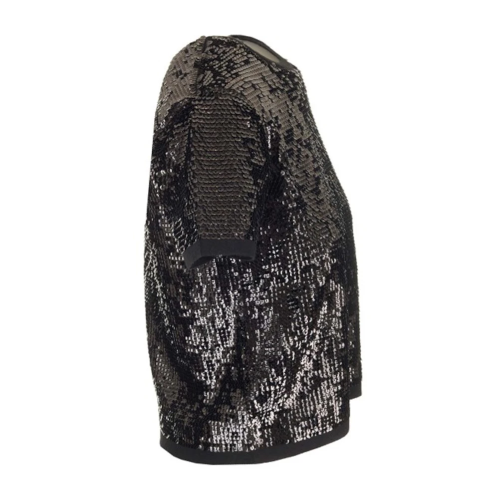 Max Mara Studio Zwarte T-shirts en Polos Rupia Black Dames