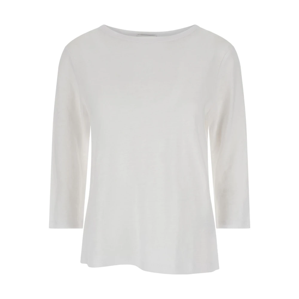 Allude Bootnek 3 4 Mouw Top White Dames
