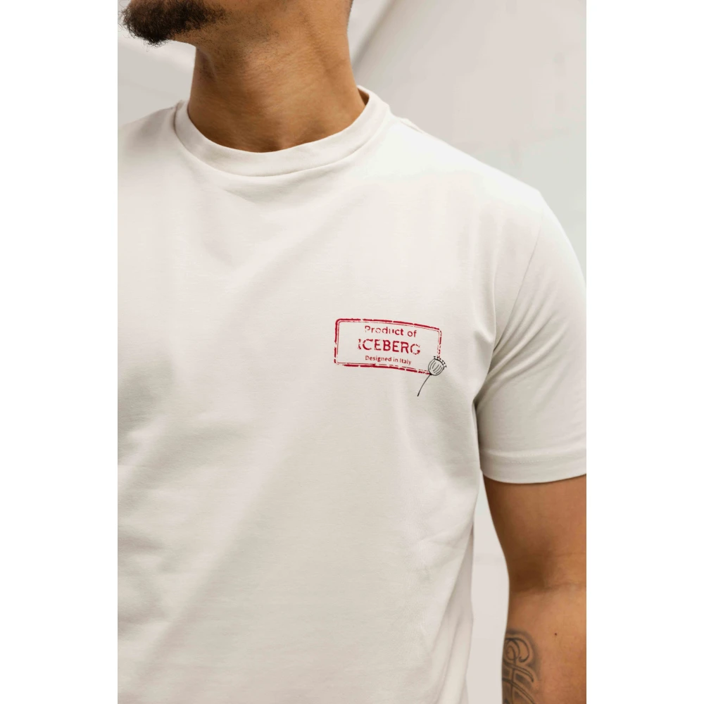 Iceberg Beige Jersey T-Shirt Heren Beige Heren