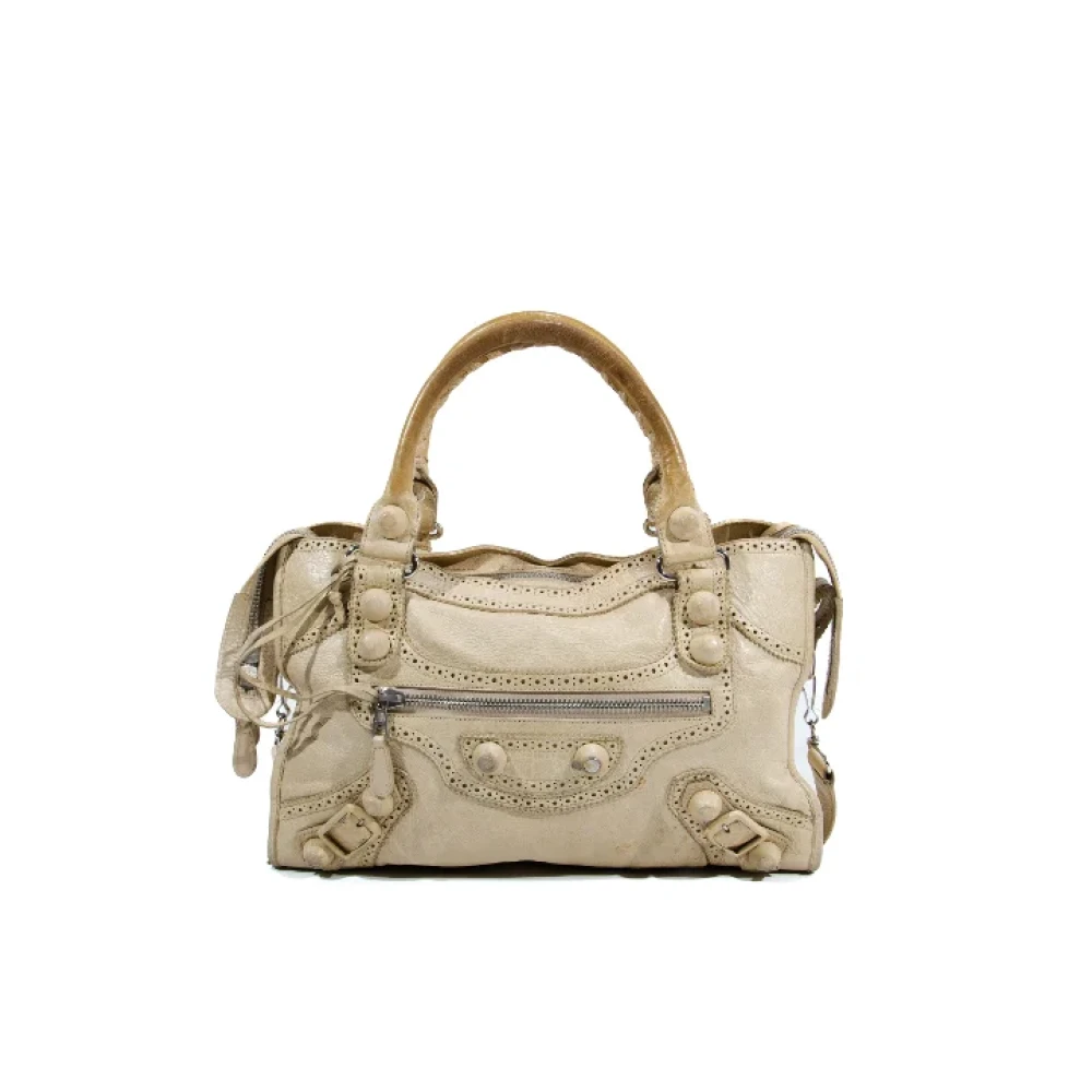 Balenciaga Vintage Pre-owned Leather handbags Yellow Dames