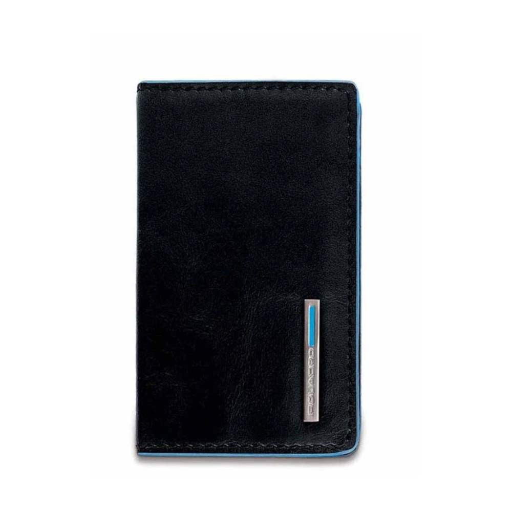 Piquadro Unisex Black Compact Business Card Holder