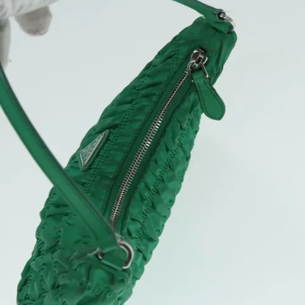 Prada Vintage Pre-owned Leather shoulder-bags Green Dames