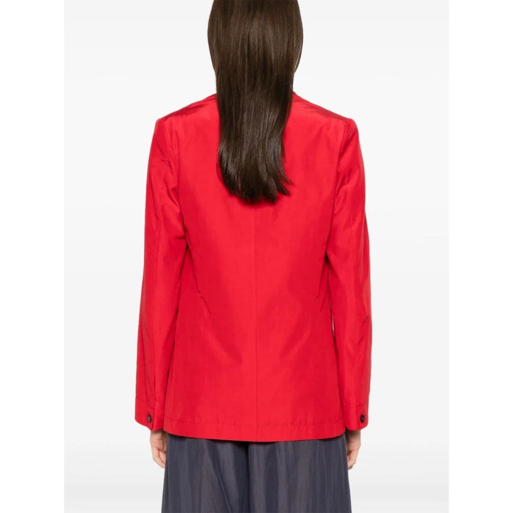 Forte Rode Geknoopte Jas met Klepzakken Red Dames