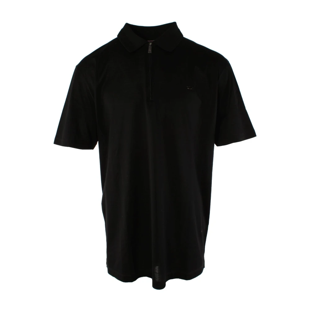 Paul & Shark Black Polo Shirts, Male, 2XL, Polo Shirt With Logo