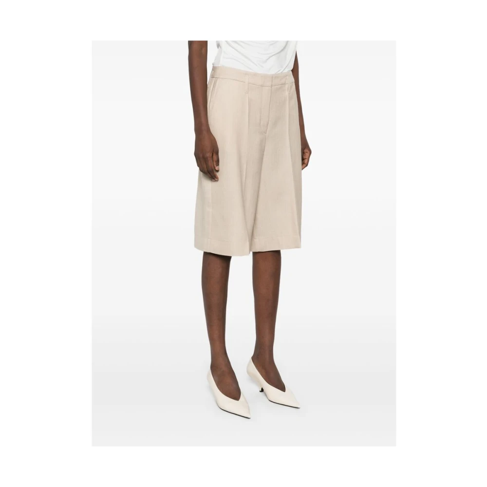 Birgitte Herskind Beige Shorts met Knopen Beige Dames