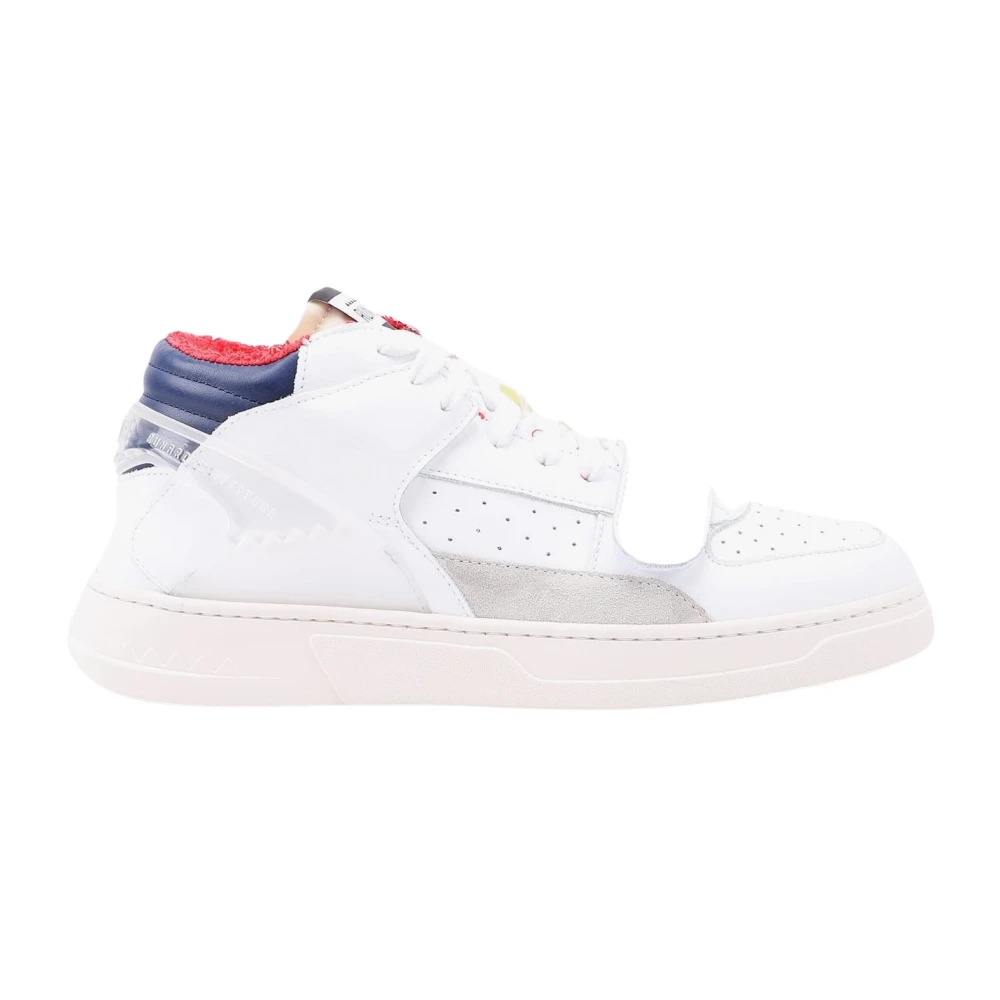 RUN OF Vintage Leren Sneakers Heren Schoenen Wit