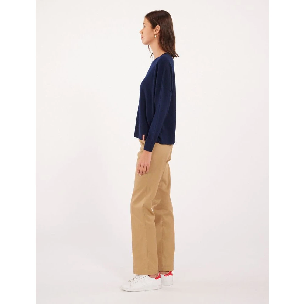 Ines De La Fressange Paris Navy Blue Wool Jumper Blue Dames