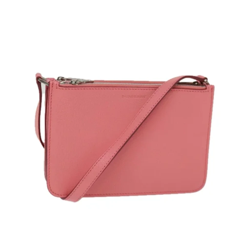 Burberry Vintage Pre-owned Leather shoulder-bags Pink Dames