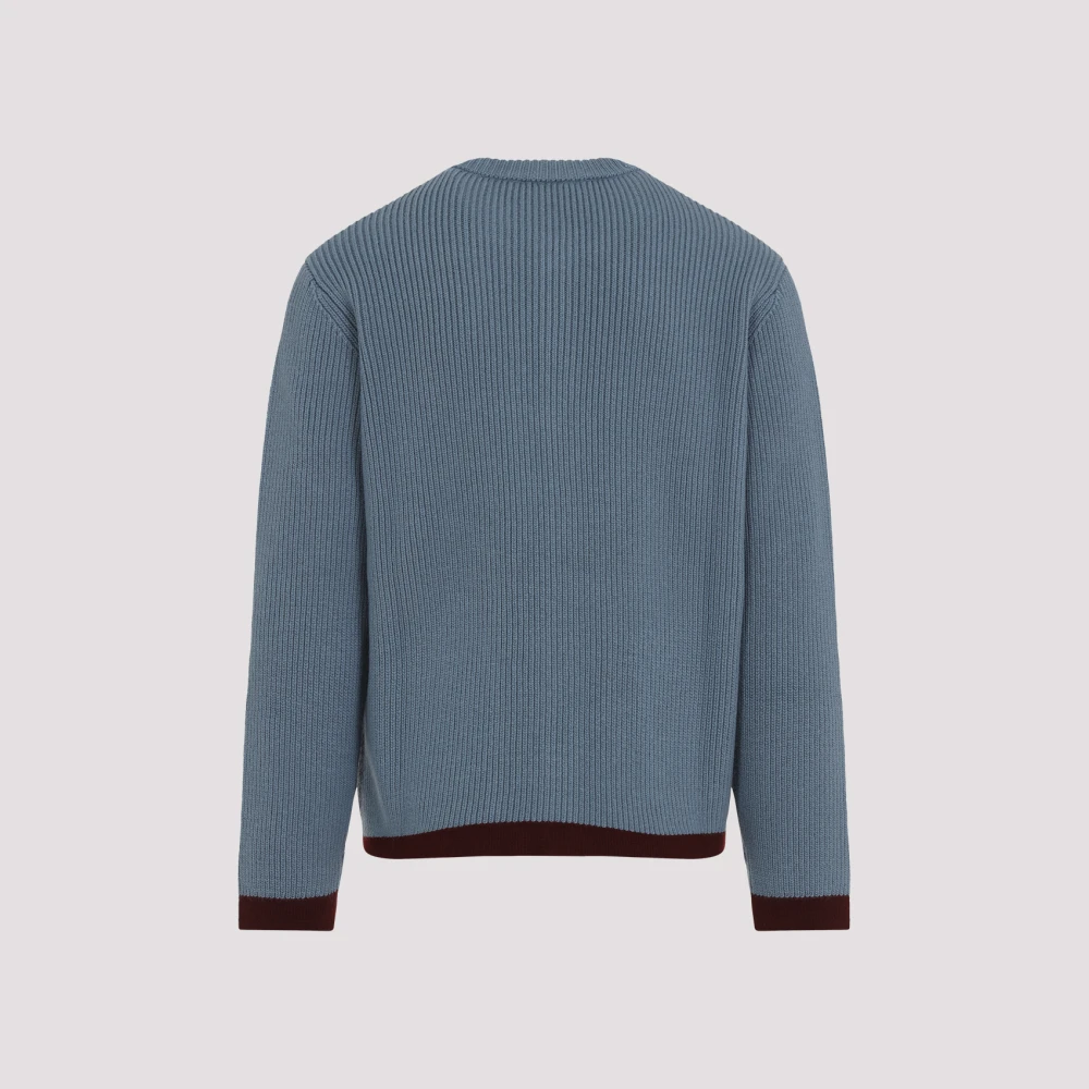Gucci Fijn wollen vest met intarsia Blue Heren