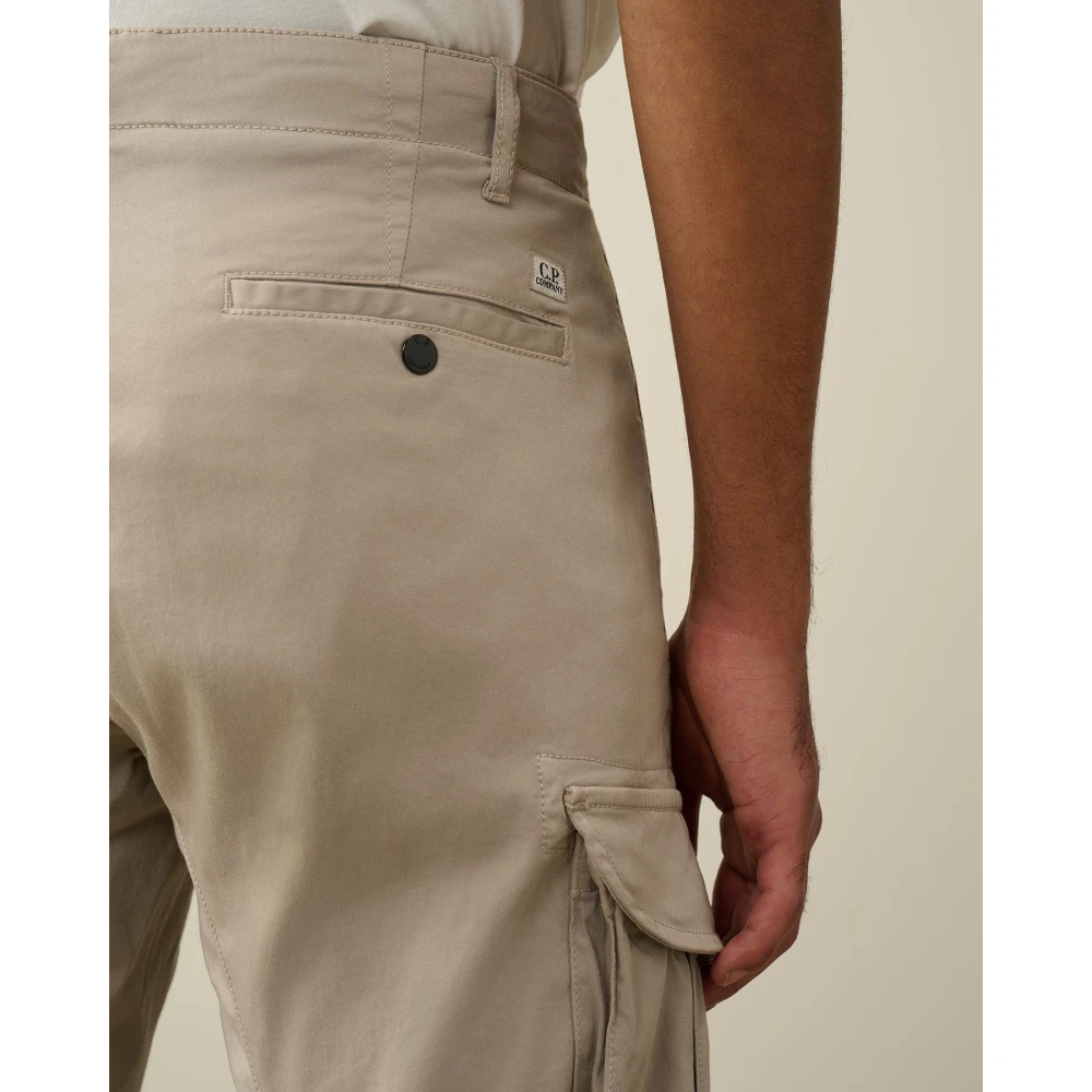 C.P. Company Cargo Stretch Sateen Grijs Broek Beige Heren