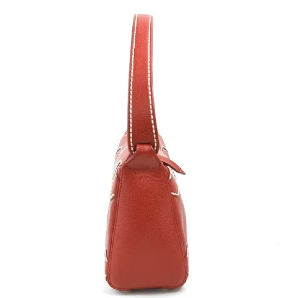 Chanel Vintage Pre-owned Leather shoulder-bags Red Dames