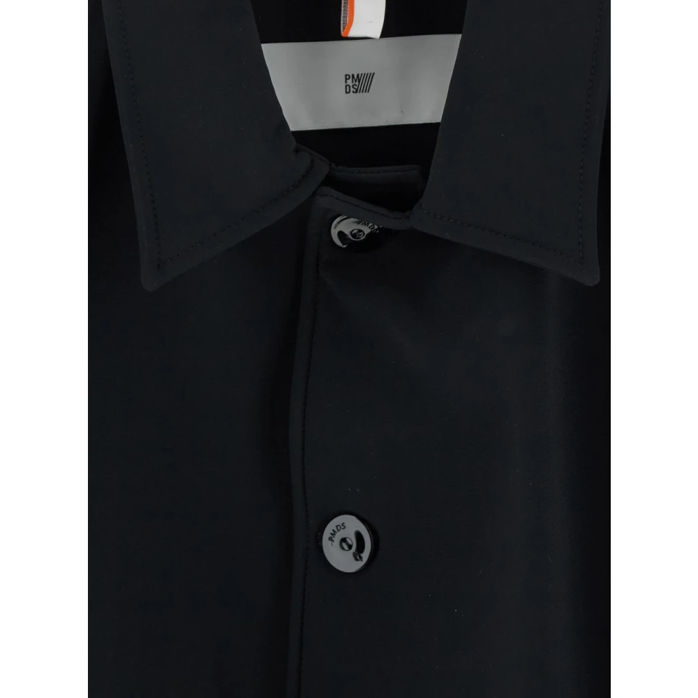 Pmds Stijlvolle Zwarte Polyamide Jas Black Heren