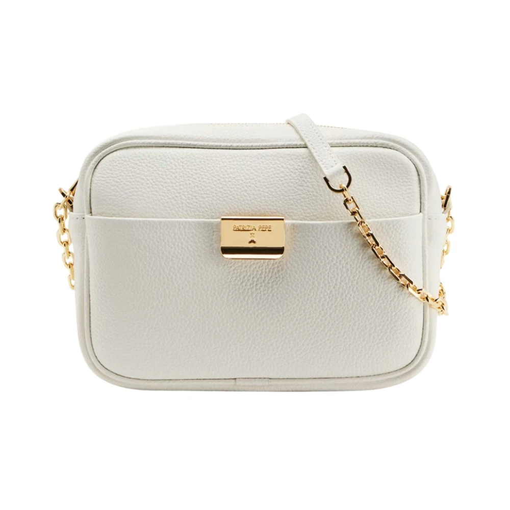 Patrizia Pepe Donna Bianco - Borsa A Tracolla In Pelle Per Tutto Il Giorno Con Catena - Bags - One Size