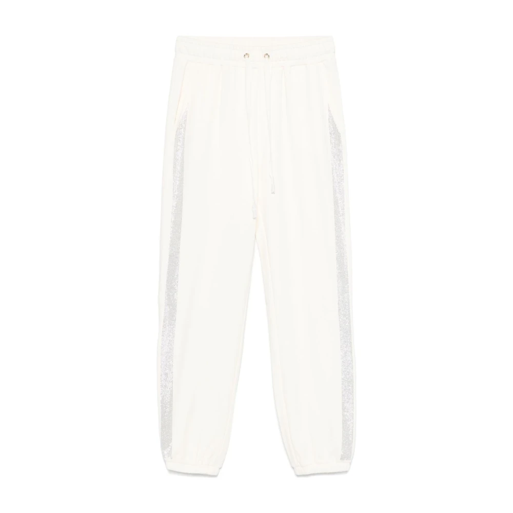 Liu Jo Elastische Trekkoord Broek Wit White Dames