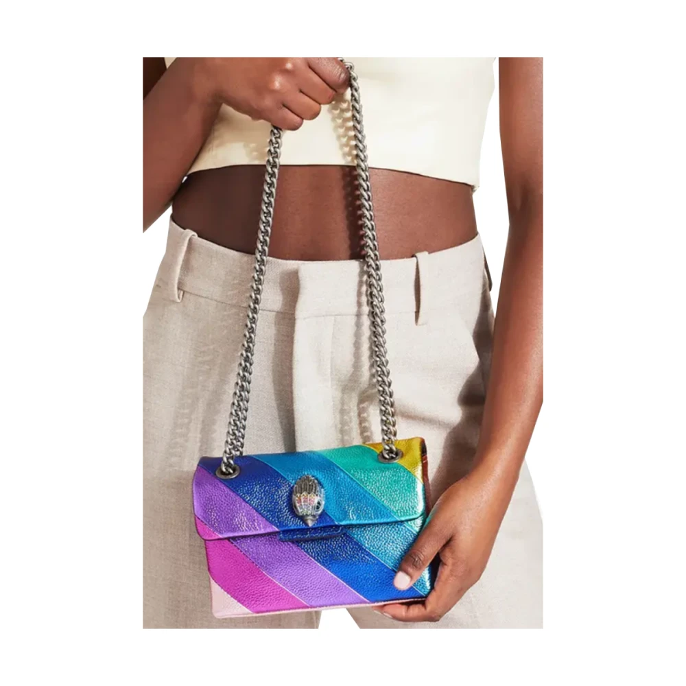 Kurt Geiger Regenboog Gestreepte Leren Mini Tas Multicolor Dames