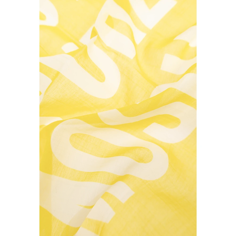 Moschino Sjaal met logo Yellow Unisex