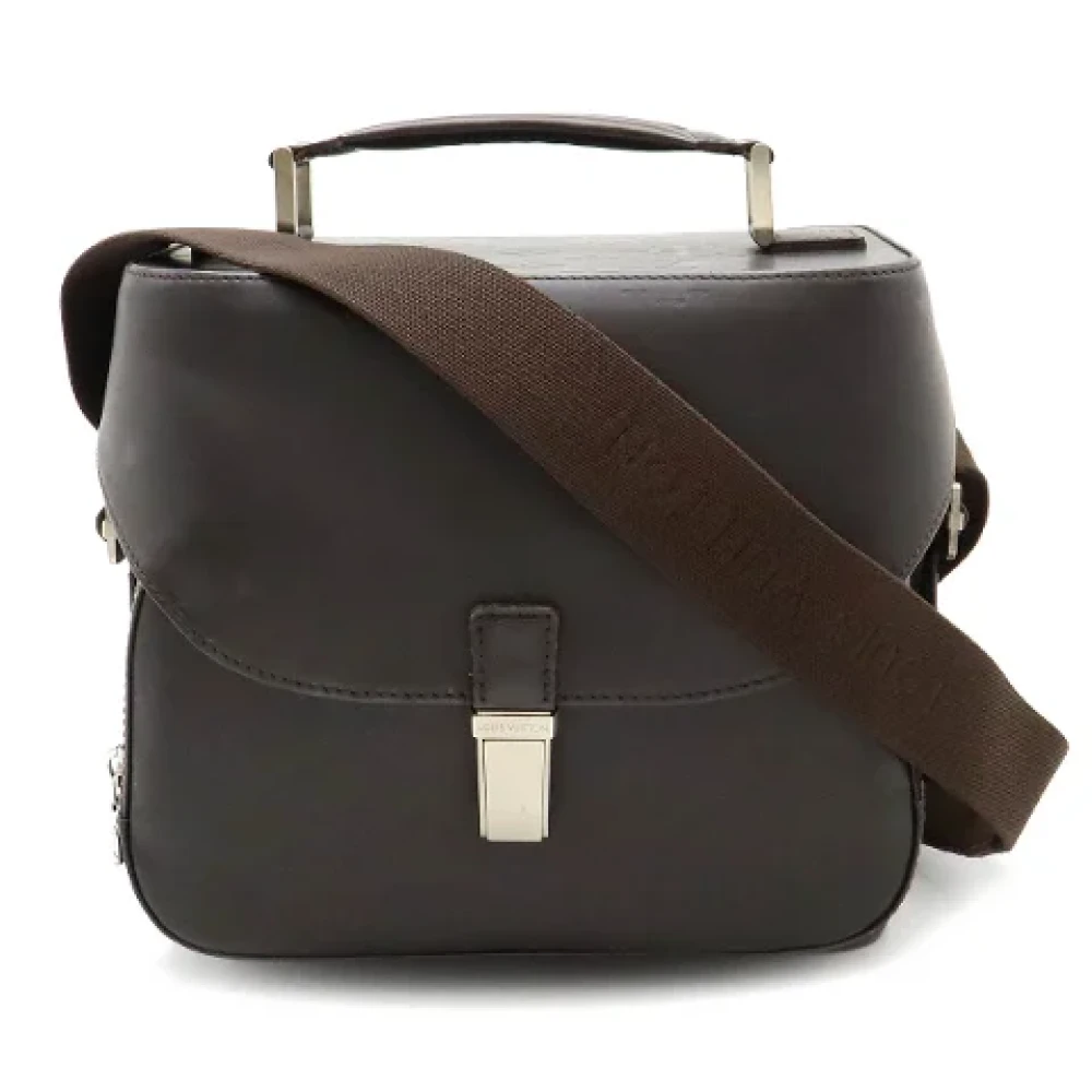 Louis Vuitton Vintage Pre-owned Leather crossbody-bags Brown Dames