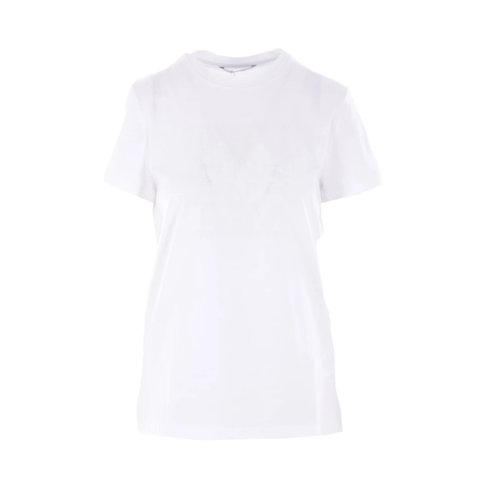 Max Mara Monogram Print Katoenen T-shirt White Dames