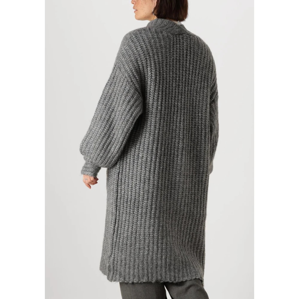 Y.A.S Grijze Gebreide Vest voor Vrouwen Gray Dames