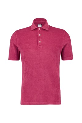 polo-en-coton-terry-rose