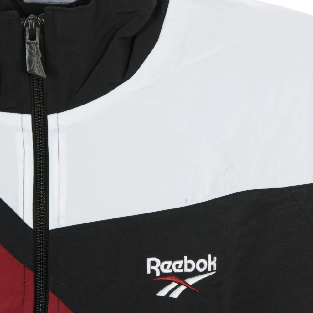 Reebok Vector Windbreaker Jas Zwart Bordeaux Multicolor Heren