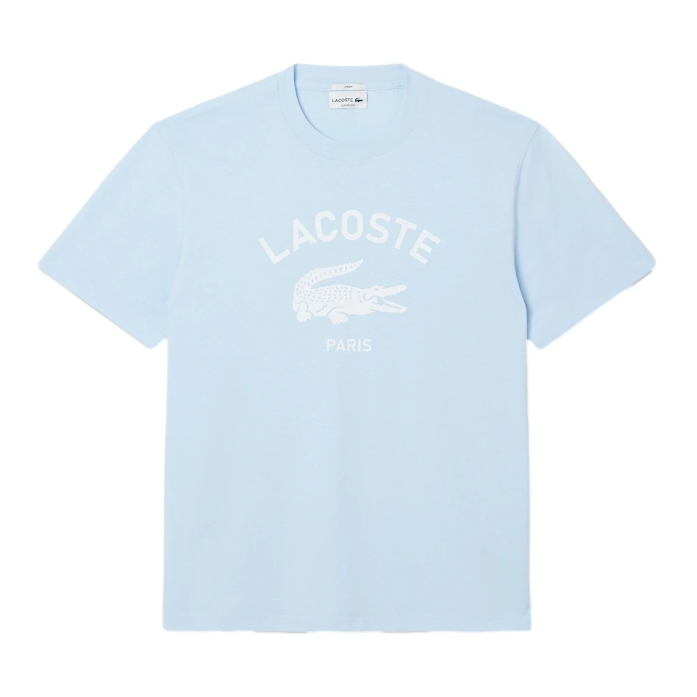 Lacoste Celeste Big Croco Exclusive Print T-shirt Blue Heren