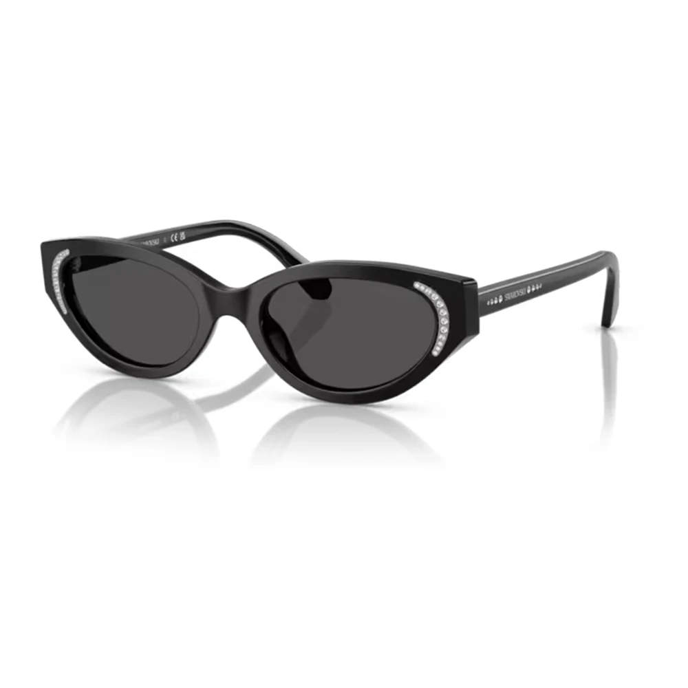 Swarovski Black /Dark Grey Sunglasses Sk6030 - Female - Sunglasses - 52 Mm - Accessories