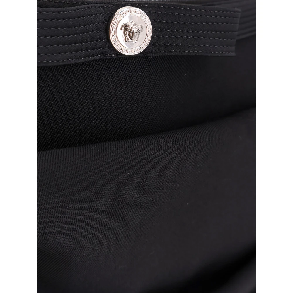 Versace Zwarte wollen rok met Medusa-detail Black Dames