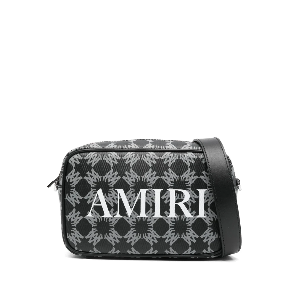 Amiri Zwarte Schoudertas met Logoprint Black Heren