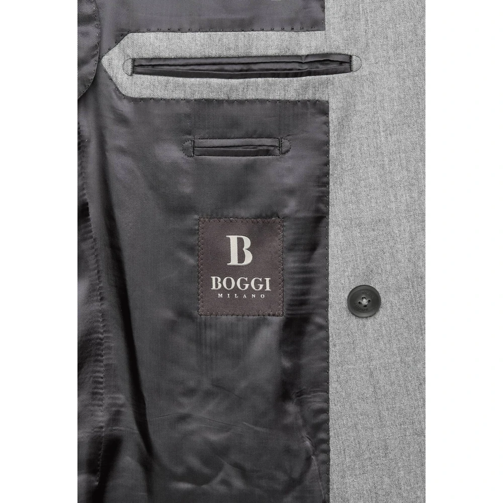 Boggi Milano Dubbelrijig pak van zuivere wol Gray Heren