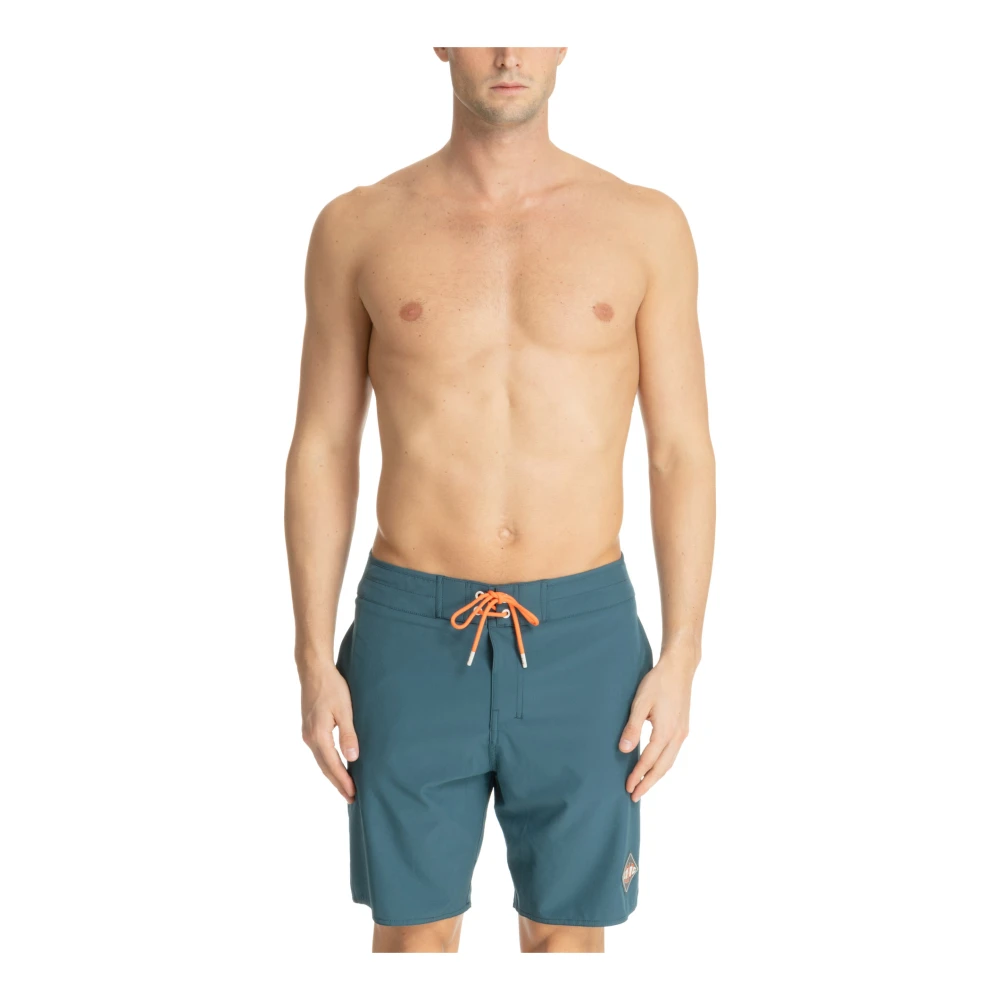 Emporio Armani EA7 Stijlvolle zwemshorts met trekkoordsluiting Blue Heren