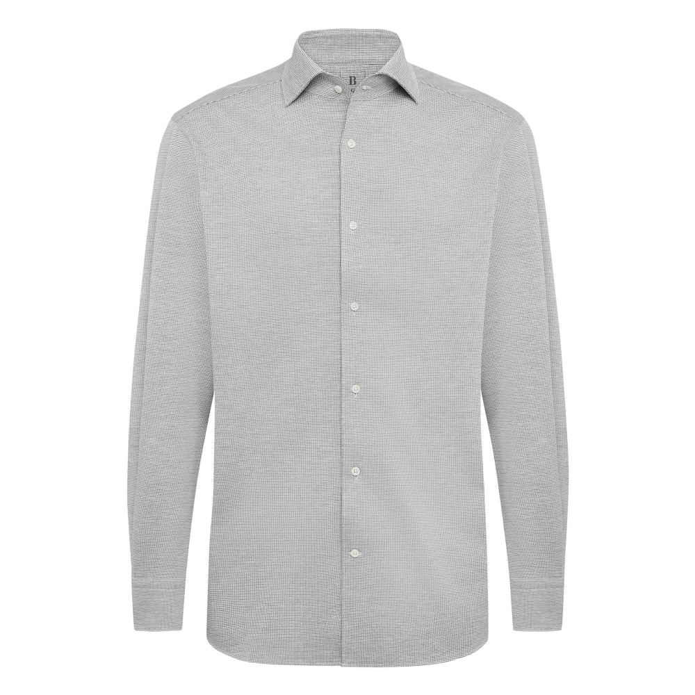 Boggi Milano Regular Fit Japanse Jersey Polo Shirt Gray Heren
