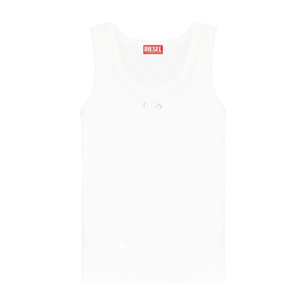 Diesel Women's White T-Anki-Od Top - Sleeveless Tops - M - Tops