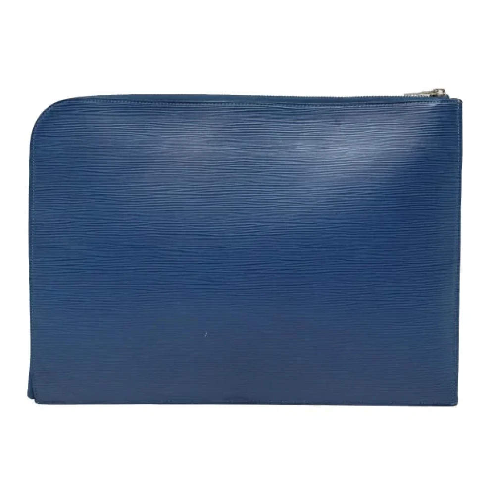 Louis Vuitton Vintage Pre-owned Leather clutches Blue Dames