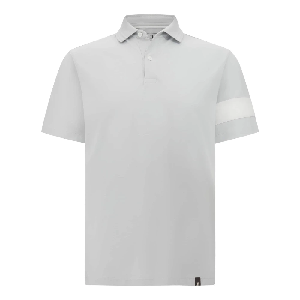 Boggi Milano High-Performance Piqué Poloshirt Gray Heren