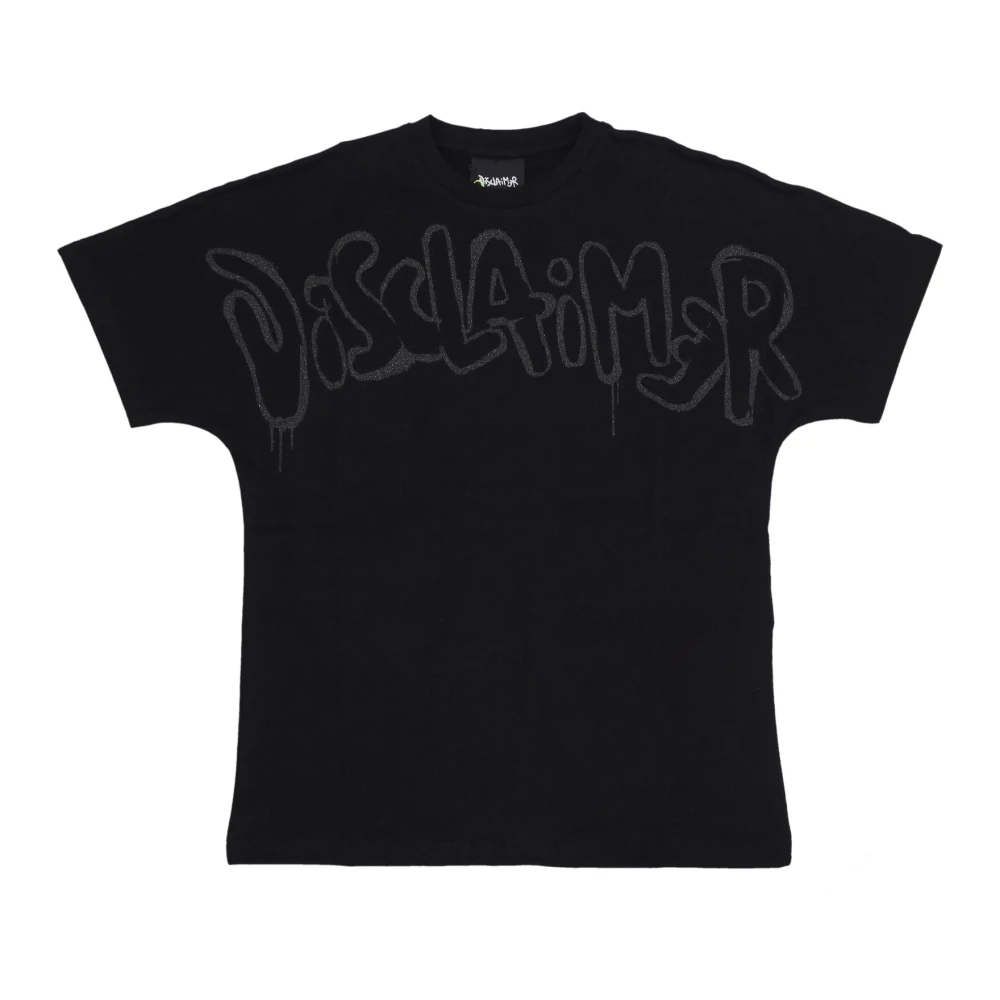 Disclaimer Zwart Logo Tee Oversized Pasvorm Katoen Black Heren