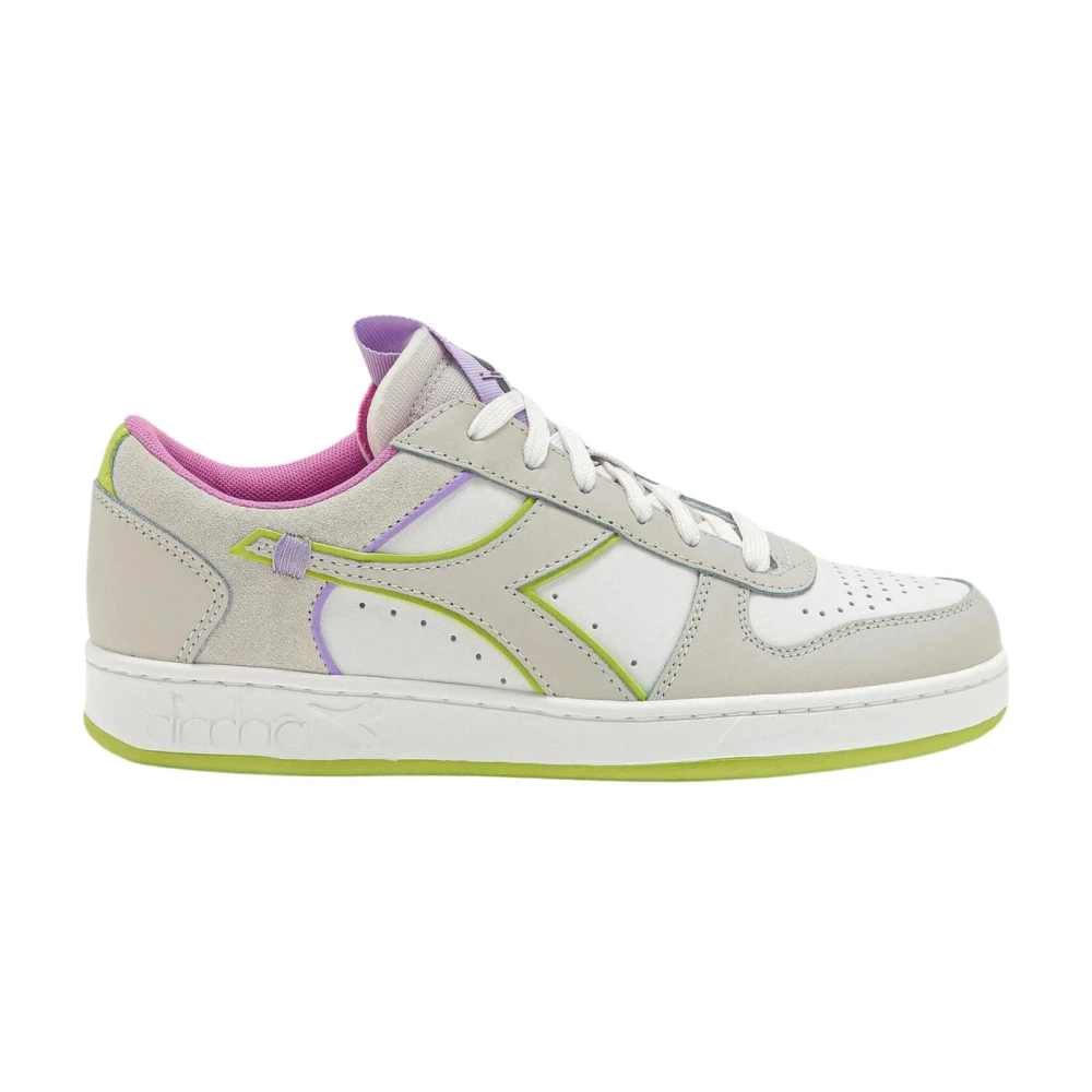Diadora Women's White Sneakers, 7 Uk, Magic Basket Low Label Trainers