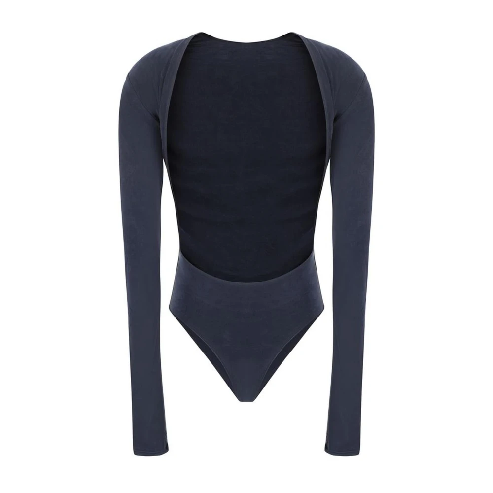Andamane Bodysuit met open rug Blue Dames